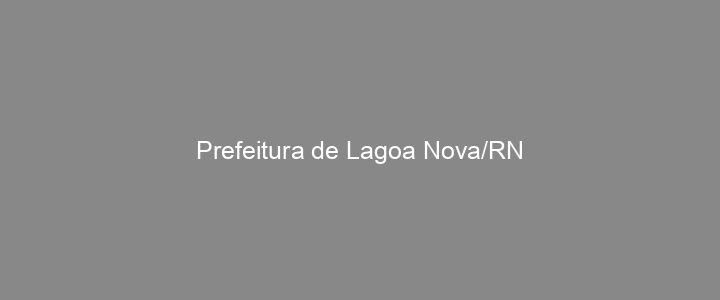Provas Anteriores Prefeitura de Lagoa Nova/RN